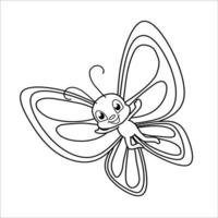 desenho de borboleta para colorir adulto vetor