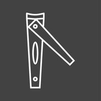 ícone de linha de vetor de cortador de unhas exclusivo
