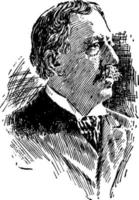 David Starr Jordan, ilustração vintage vetor