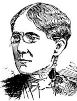 Frances Elizabeth Willard, ilustração vintage vetor