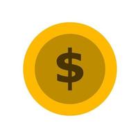 design de ícone de dinheiro de cor dourada vetor