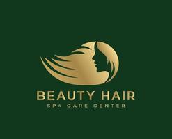 modelos de vetor de logotipo de centro de cuidados de spa de cabelo de beleza