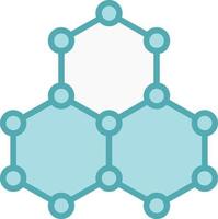 ícone de vetor de estrutura hexagonal