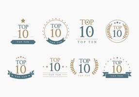 top 10 bagdes vector