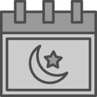 design de ícone de vetor de calendário islâmico