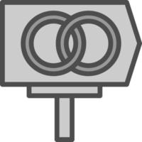 design de ícone de vetor de sinal de casamento