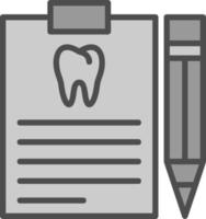 design de ícone de vetor de relatório odontológico