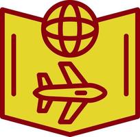 design de ícone de vetor de turnê mundial