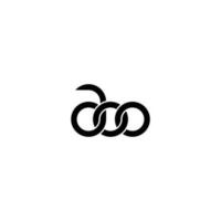 letras aoo logotipo simples moderno limpo vetor