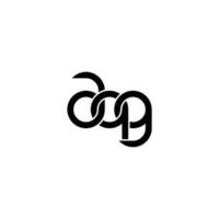 letras aqg logotipo simples moderno limpo vetor