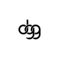 letras logotipo dgg simples moderno limpo vetor