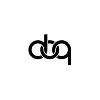 letras doq logotipo simples moderno limpo vetor