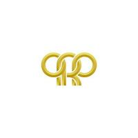 letras qrp logotipo simples moderno limpo vetor