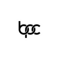 letras logotipo bpc simples moderno limpo vetor