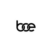 letras boe logotipo simples moderno limpo vetor