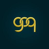 letras goq logotipo simples moderno limpo vetor