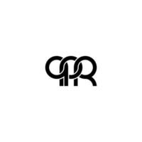 letras qpr logotipo simples moderno limpo vetor