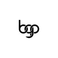 letras logotipo bgp simples moderno limpo vetor