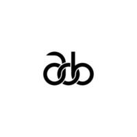 letras aob logotipo simples moderno limpo vetor