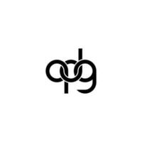 letras qdg logotipo simples moderno limpo vetor