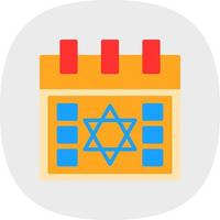 design de ícone de vetor de calendário hebraico