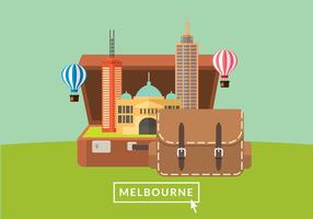 viagem para melbourne vector livre