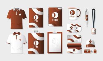 conjunto de maquete de branding e marketing vetor