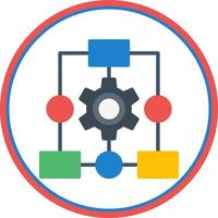 design de ícone de vetor de processo de fluxo de trabalho