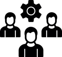 design de ícone de vetor de gerenciamento de funcionários