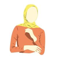 linda mulher muçulmana vestindo hijab vetor