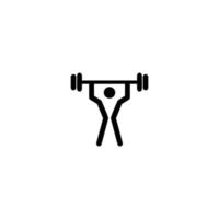 logotipo de ícone abstrato de fitness de levantamento de peso vetor