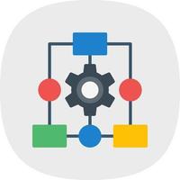 design de ícone de vetor de processo de fluxo de trabalho