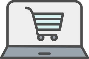 ícone de vetor de compras onvector