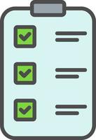 ícone de vetor de lista de verificação