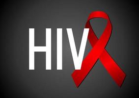 fita vermelha - conceito de hiv vetor