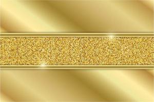 painéis de ouro metálico com seção de glitter dourado vetor