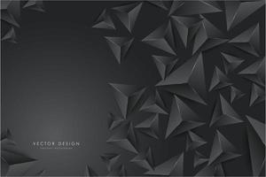 design moderno de triângulos cinza escuro 3D. vetor