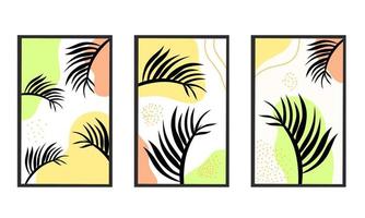 gráfico vetorial de ilustração de design floral boho arte de parede botânica vetor