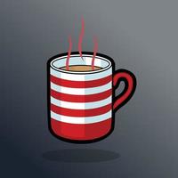 café quente com caneca vector pro