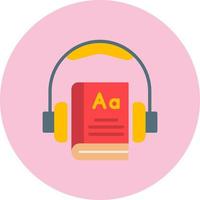 ícone de vetor de audiolivro