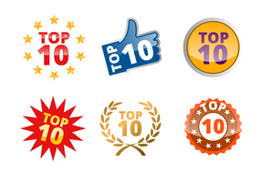 top 10 emblema vetor