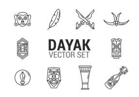 Vetor de ícones Dayak