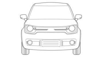 pequena ilustração vetorial de carro suv em fundo branco vetor