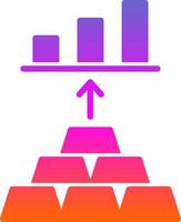 design de ícone de vetor de investimento de ouro