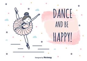 Dançar e ser fundo do vetor feliz