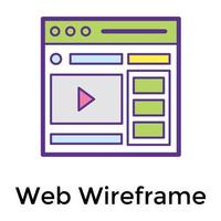 wireframe da web na moda vetor