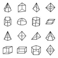 pacote de ícone de formas diferentes vetor