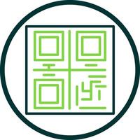 design de ícone vetorial de código qr vetor