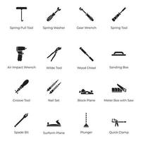 conjunto de ícones de ferramentas de reparo vetor