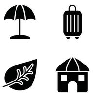 conjunto de ícones de viagem no Havaí vetor